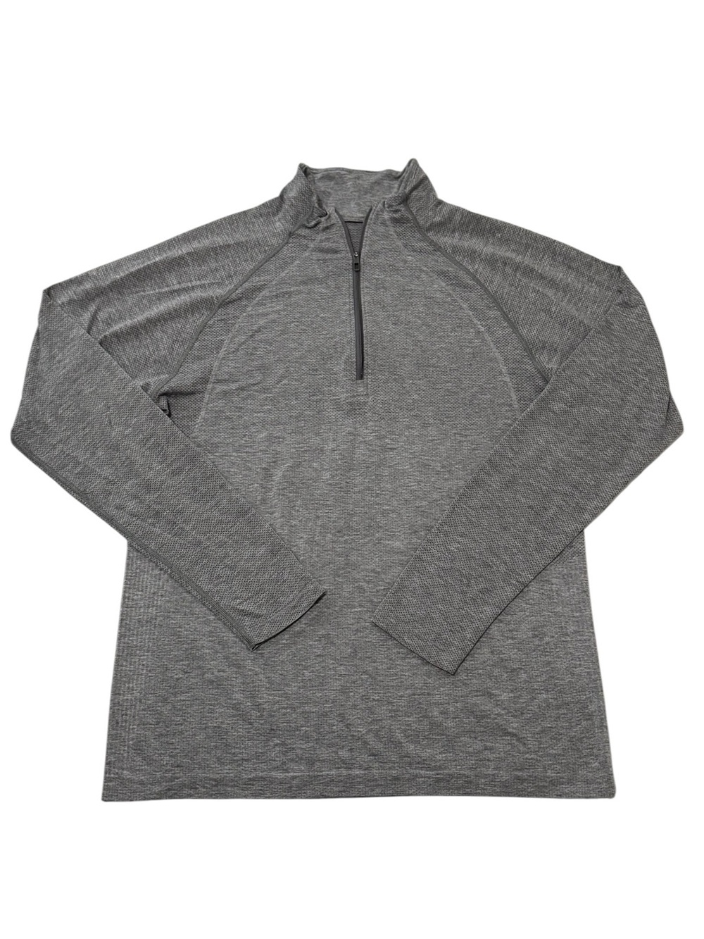 Lululemon Shirt Gray Half Zip Metal Vent Pullover Running Workout Mens Size M